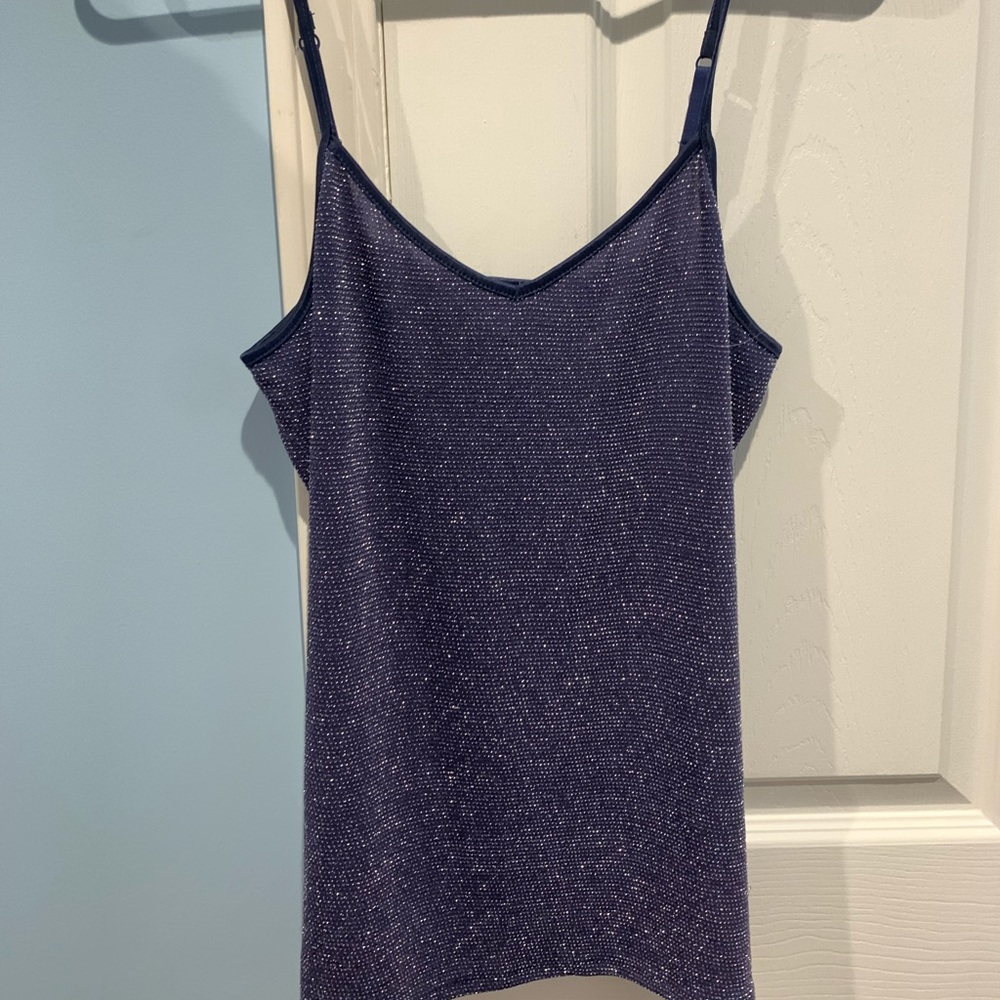 Express navy blue rhinestone cami S